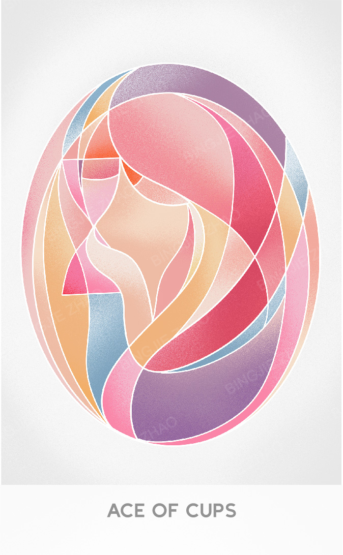 Geometric Dreamland Tarot – Ace of Cups