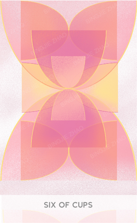Geometric Dreamland Tarot – Six of Cups