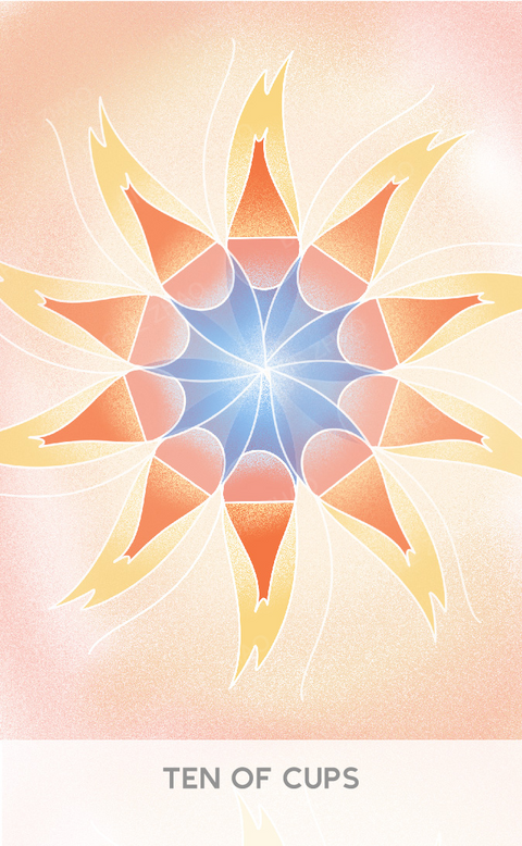 Geometric Dreamland Tarot – Ten of Cups