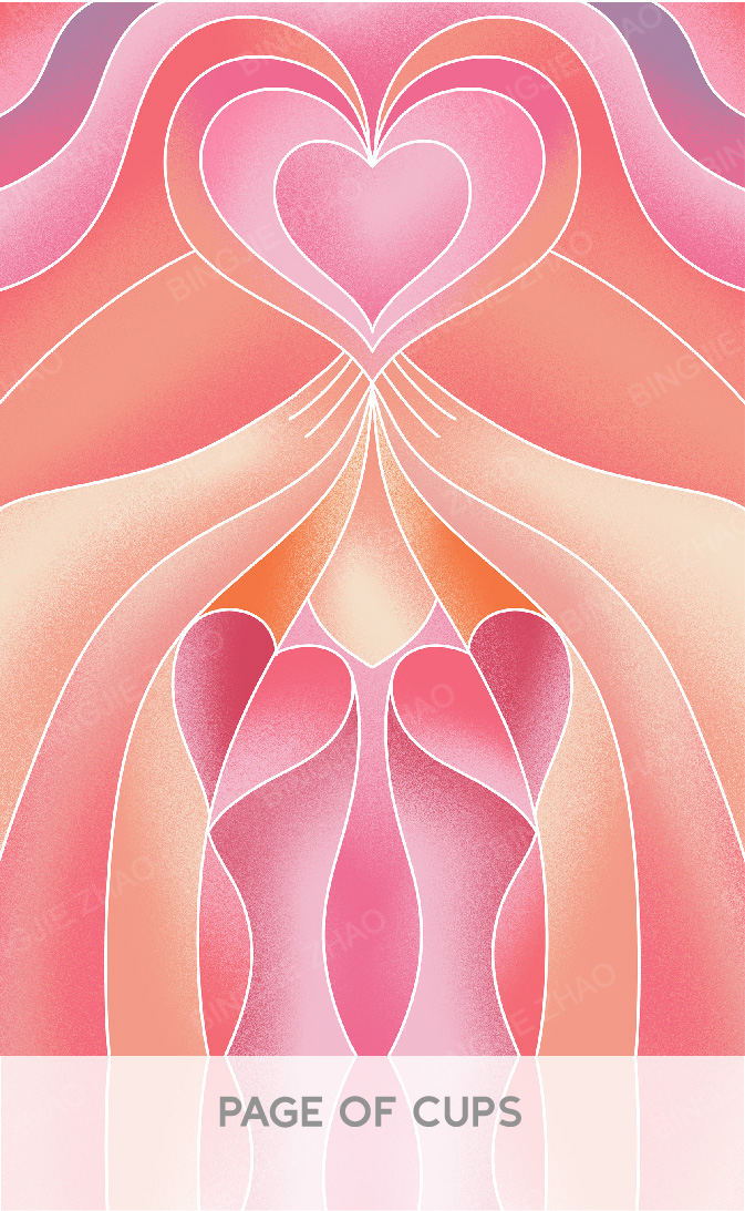 Geometric Dreamland Tarot – Page of Cups