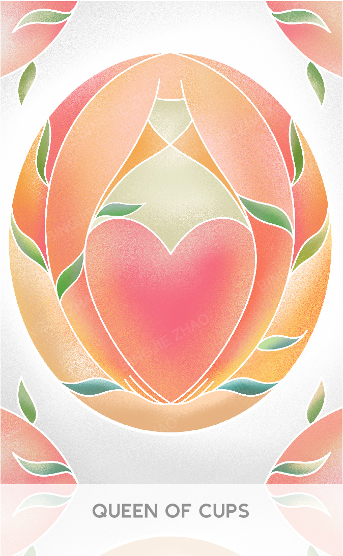 Geometric Dreamland Tarot – Queen of Cups