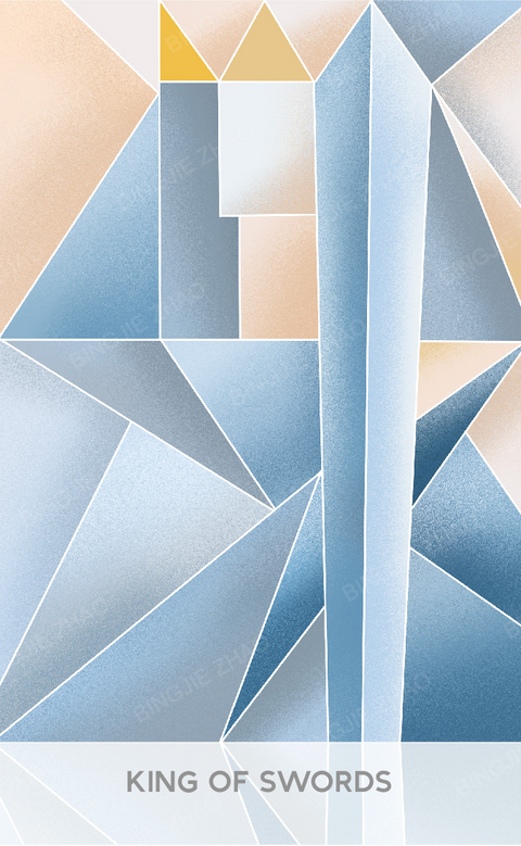 Geometric Dreamland Tarot – King of Swords