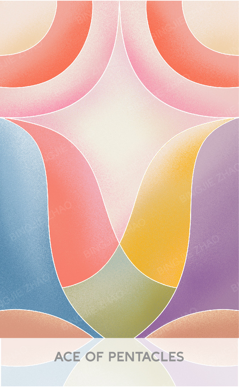 Geometric Dreamland Tarot – Ace of Pentacles
