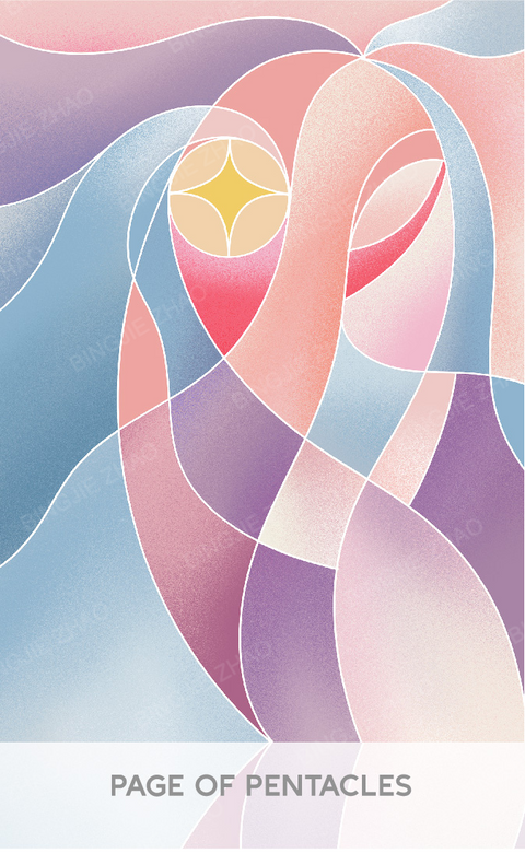 Geometric Dreamland Tarot – Page of Pentacles