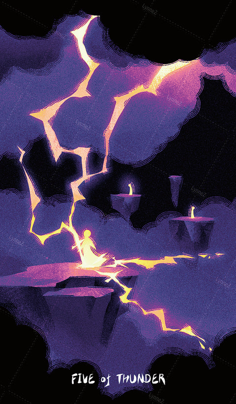 Glimmer Walker Tarot – Five of Thunder