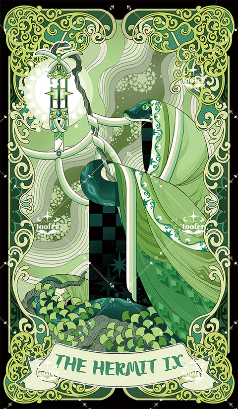 Green Trace Tarot – The Hermit