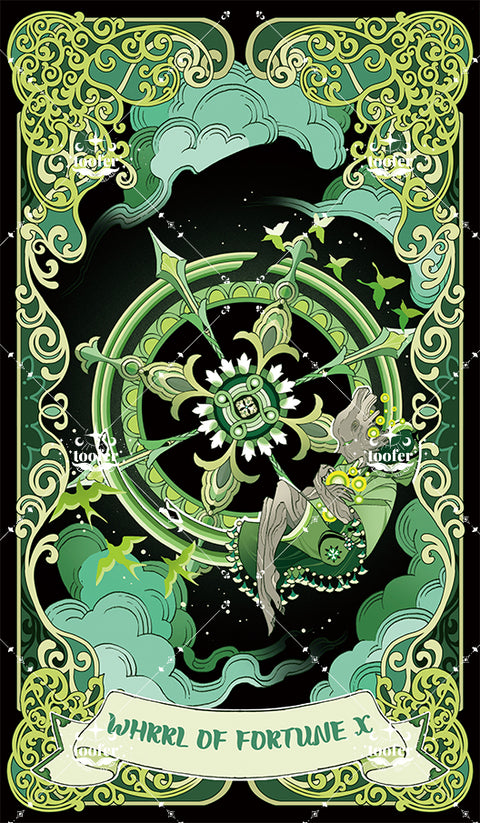 Green Trace Tarot – The Wheel of Fortune