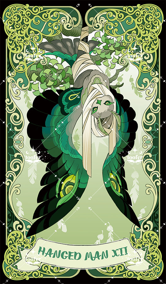 Green Trace Tarot – The Hanged Man
