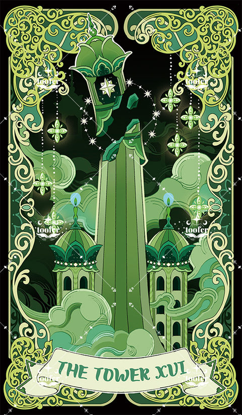 Green Trace Tarot – The Tower