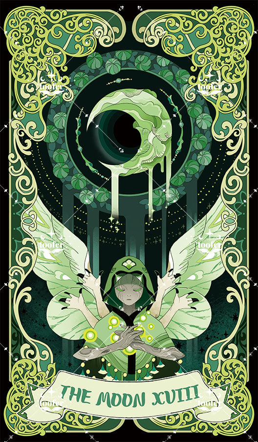 Green Trace Tarot – The Moon