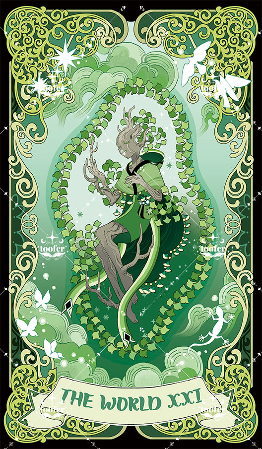 Green Trace Tarot – The World
