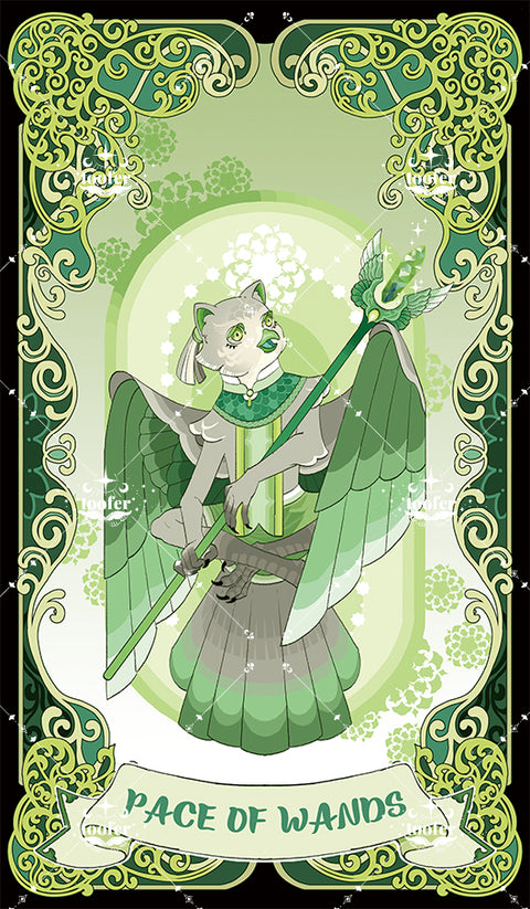 Green Trace Tarot – Page of Wands