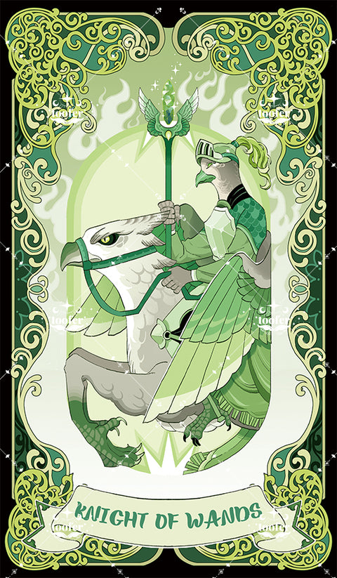 Green Trace Tarot – Knight of Wands