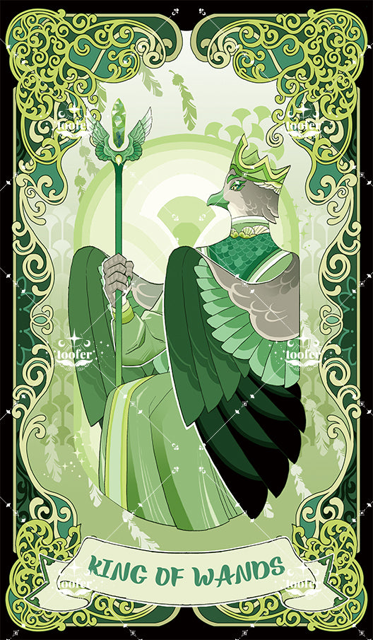 Green Trace Tarot – King of Wands
