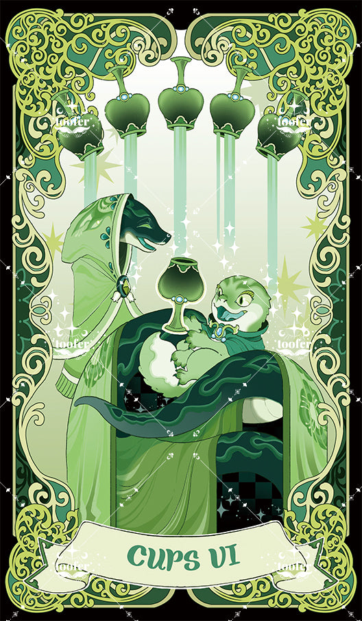 Green Trace Tarot – Six of Cups