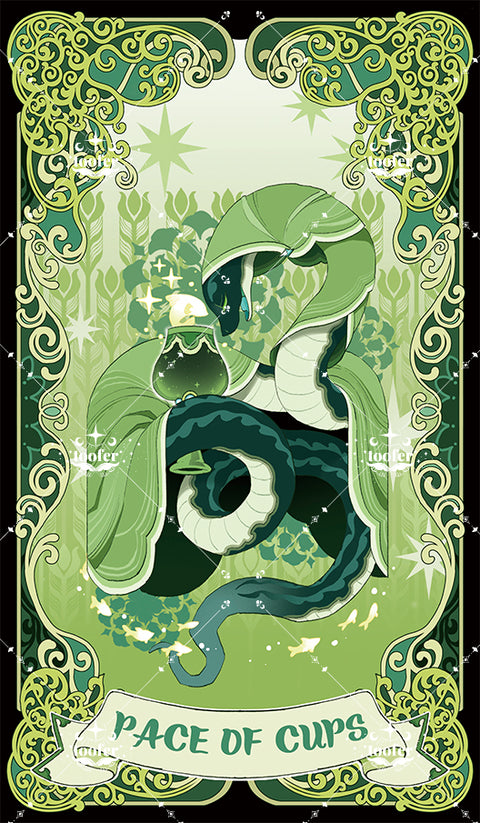 Green Trace Tarot – Page of Cups
