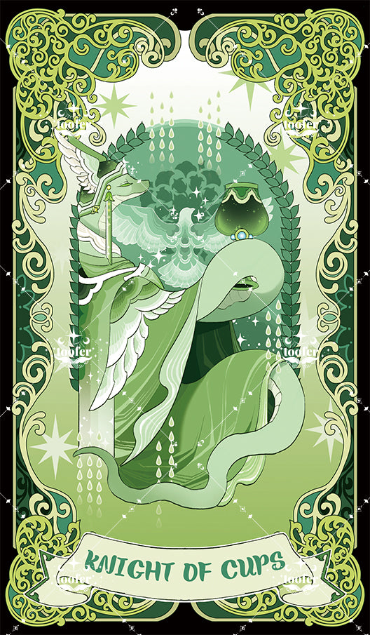 Green Trace Tarot – Knight of Cups