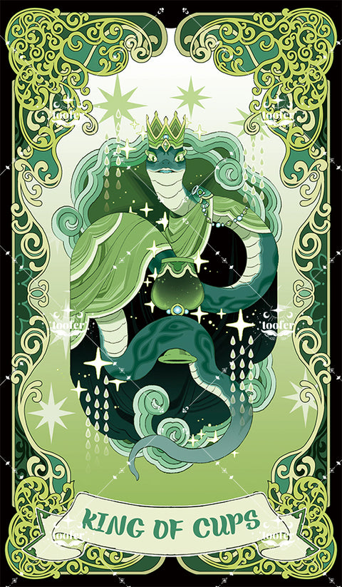 Green Trace Tarot – King of Cups