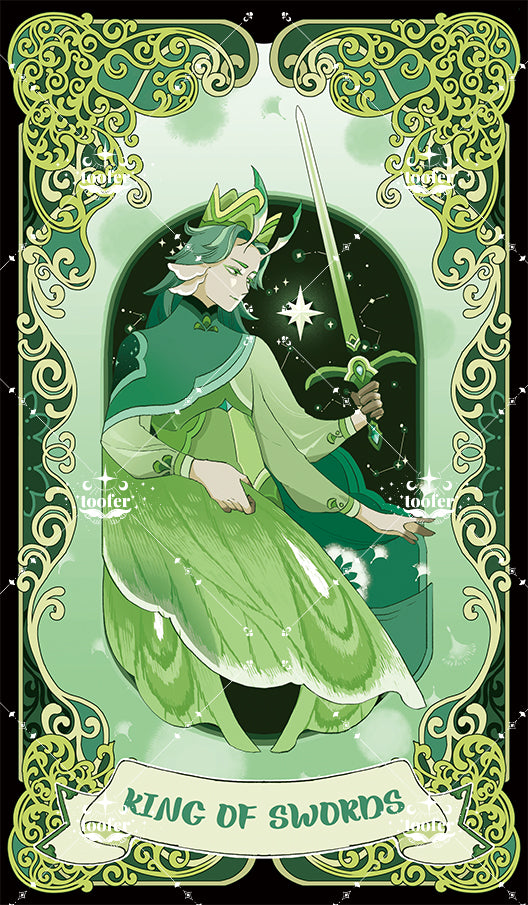 Green Trace Tarot – King of Swords