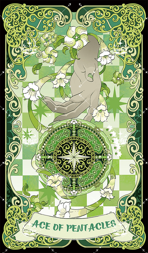 Green Trace Tarot – Ace of Pentacles