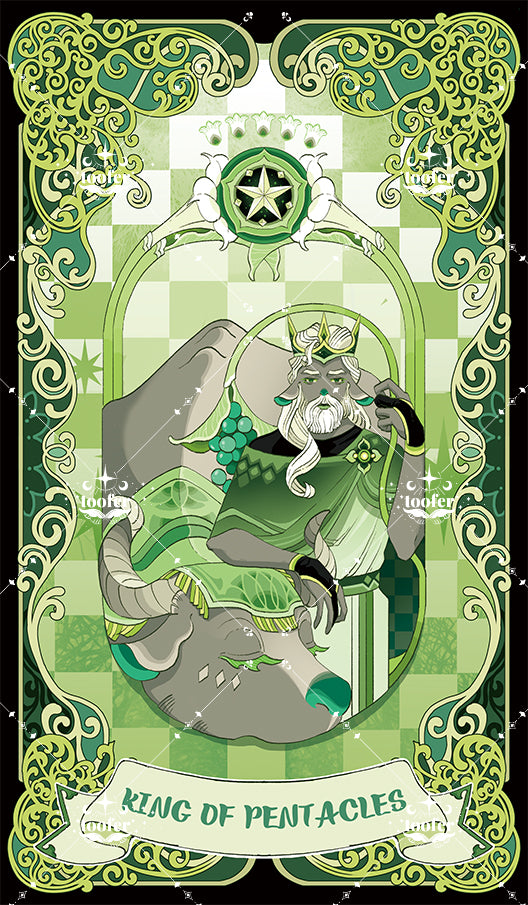 Green Trace Tarot – King of Pentacles