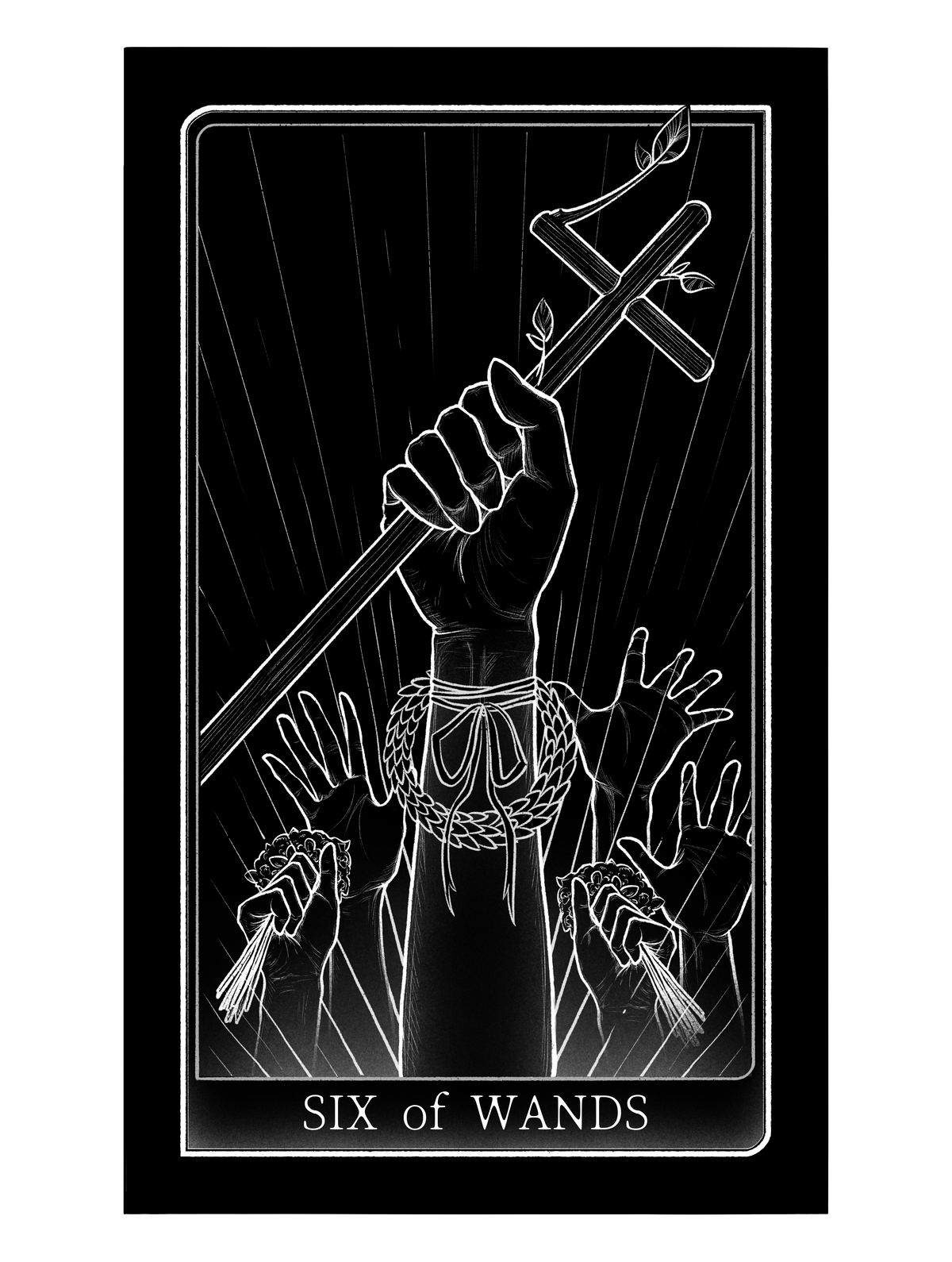 Tarot of Hand – Six of Wands