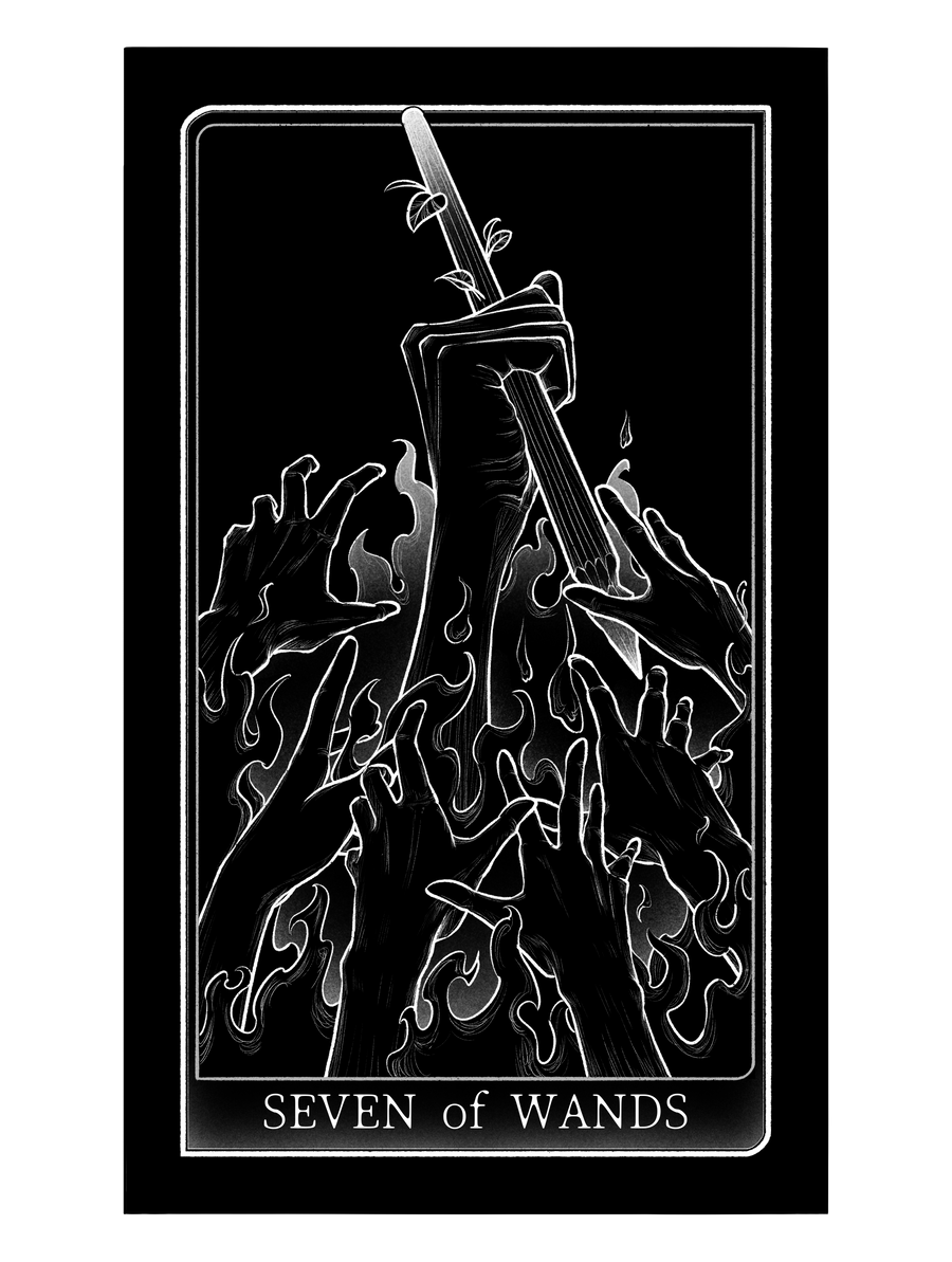 Tarot of Hand – Seven of Wands