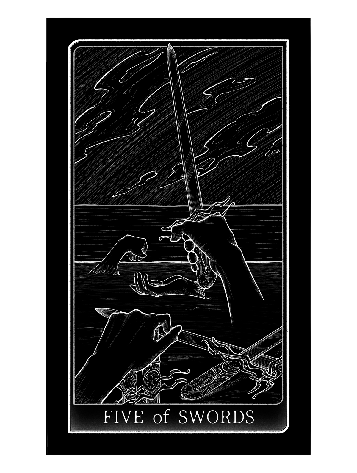 Tarot of Hand – Five of Swords
