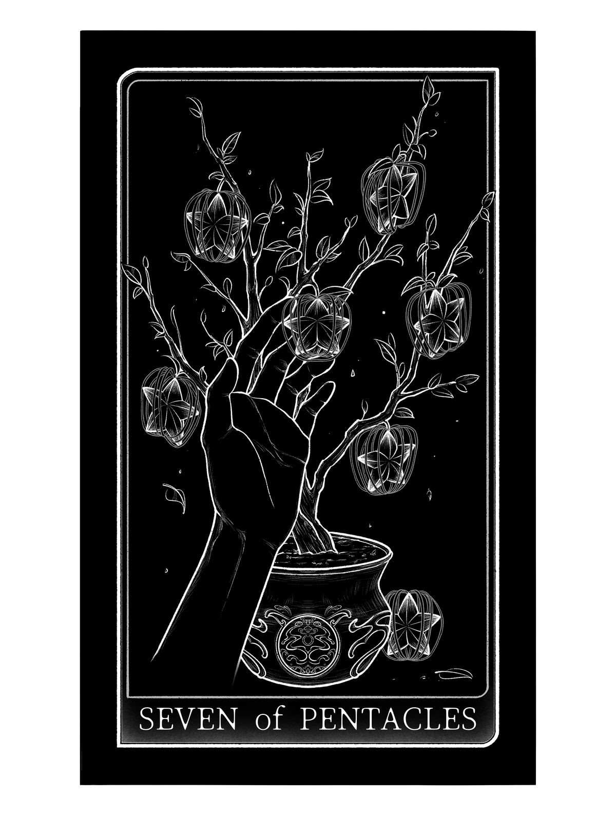 Tarot of Hand – Seven of Pentacles