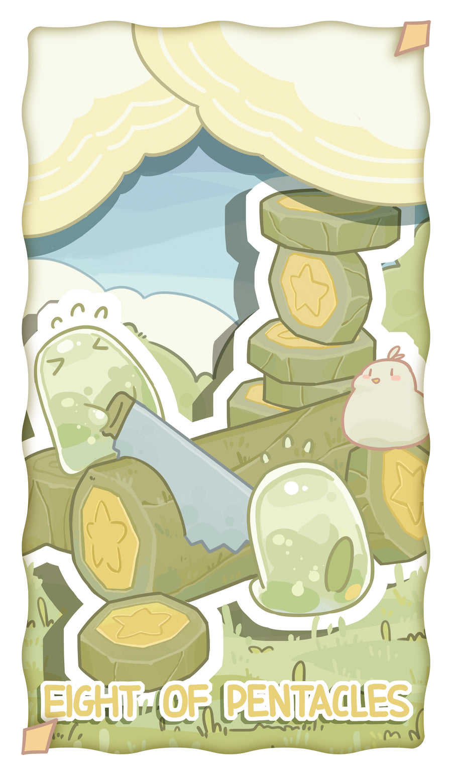 The King's Theater Tarot – Eight of Pentacles