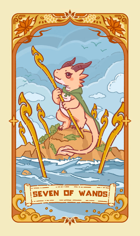 Loong's Dream Tarot – Seven of Wands