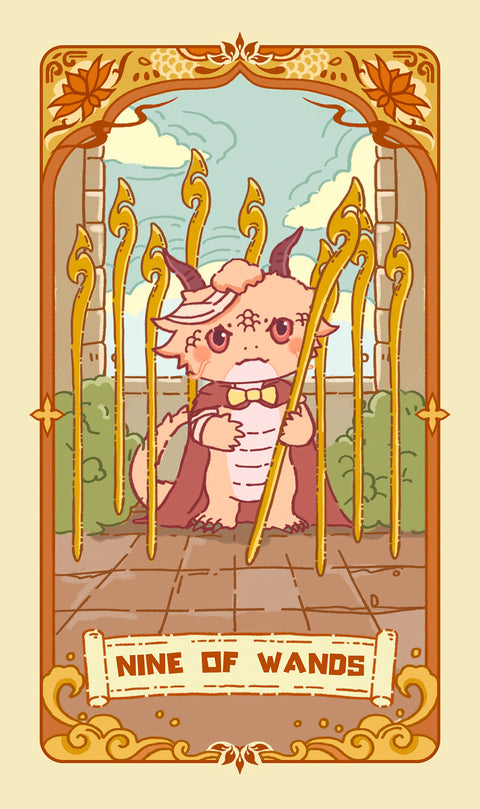 Loong's Dream Tarot – Nine of Wands