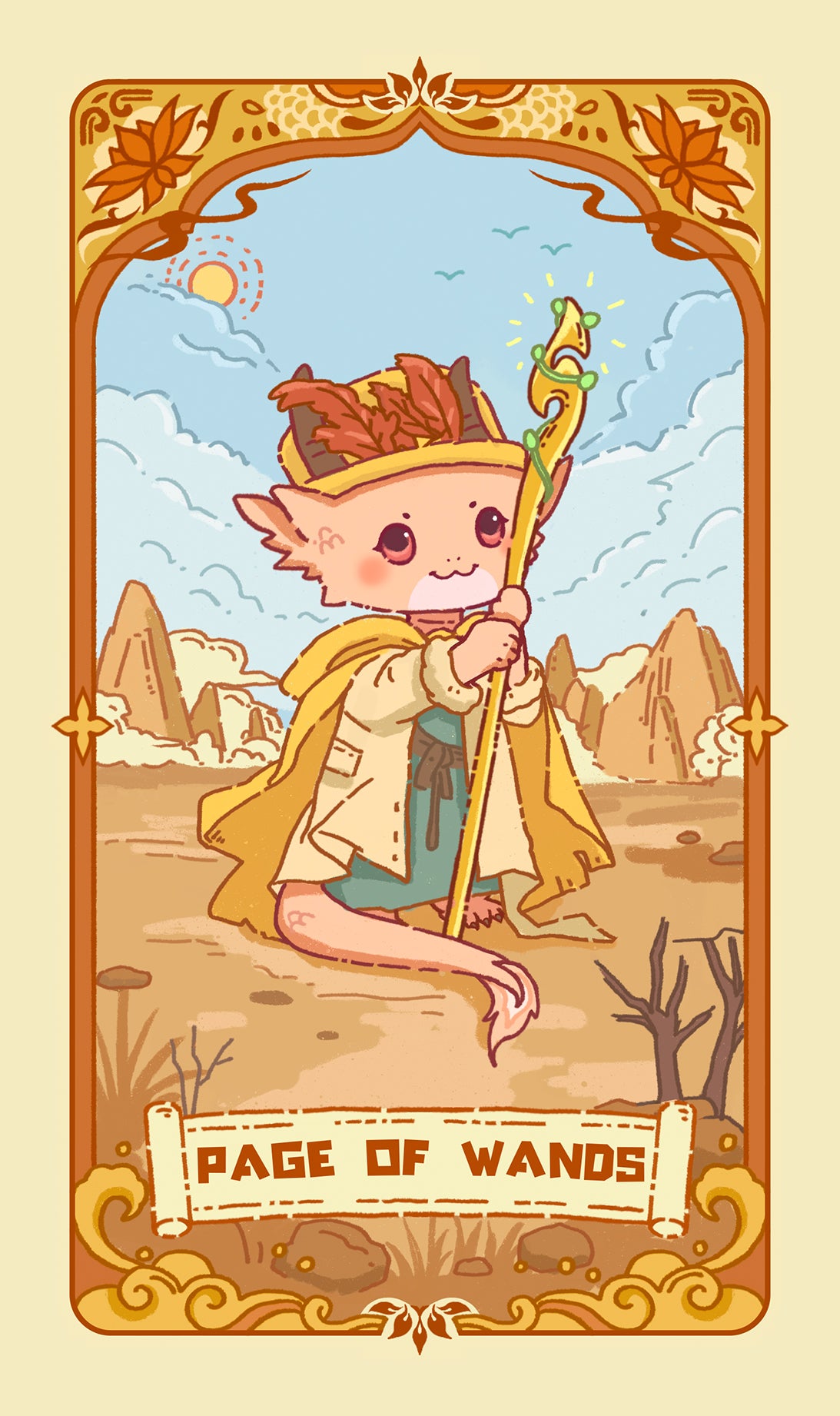 Loong's Dream Tarot – Page of Wands