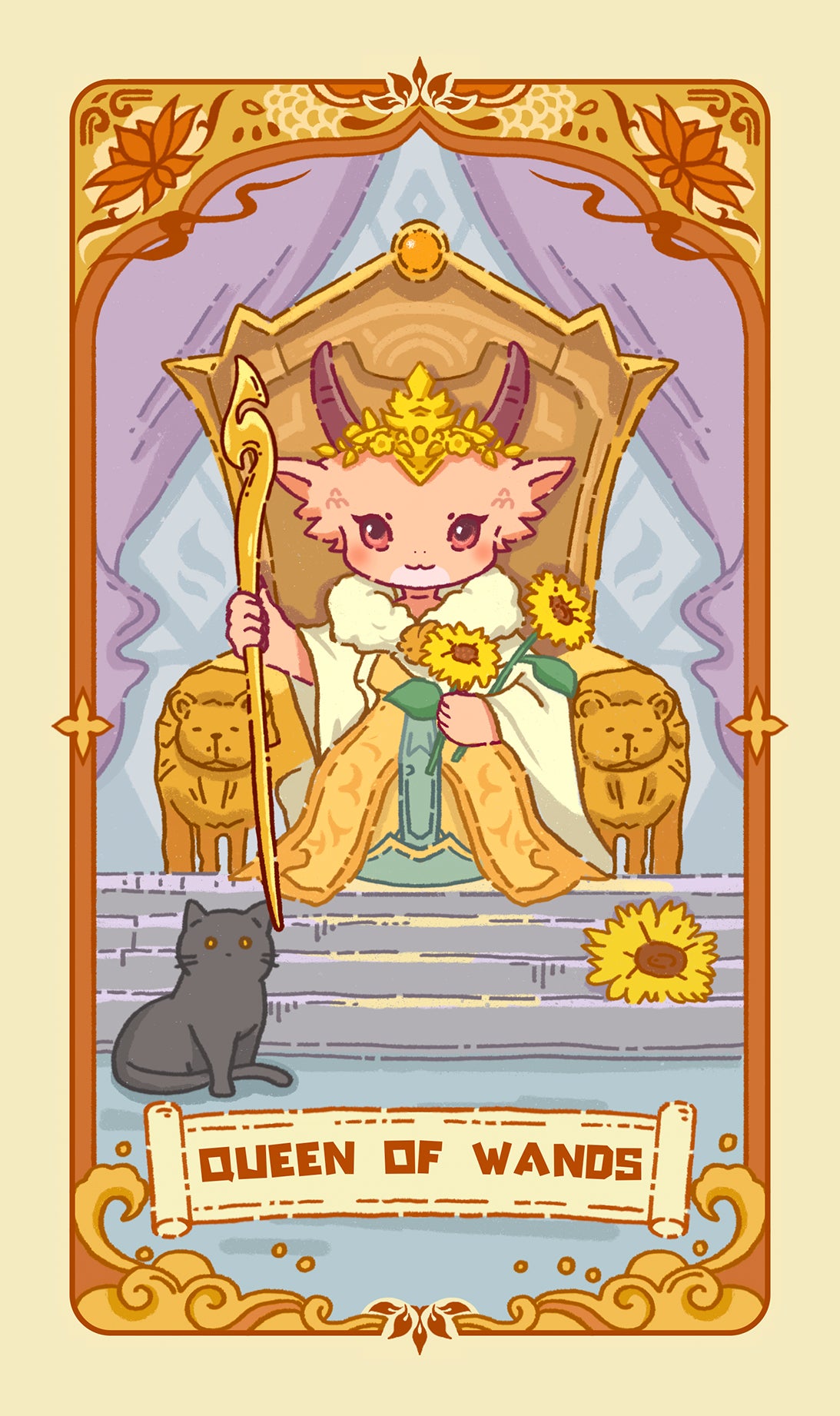 Loong's Dream Tarot – Queen of Wands