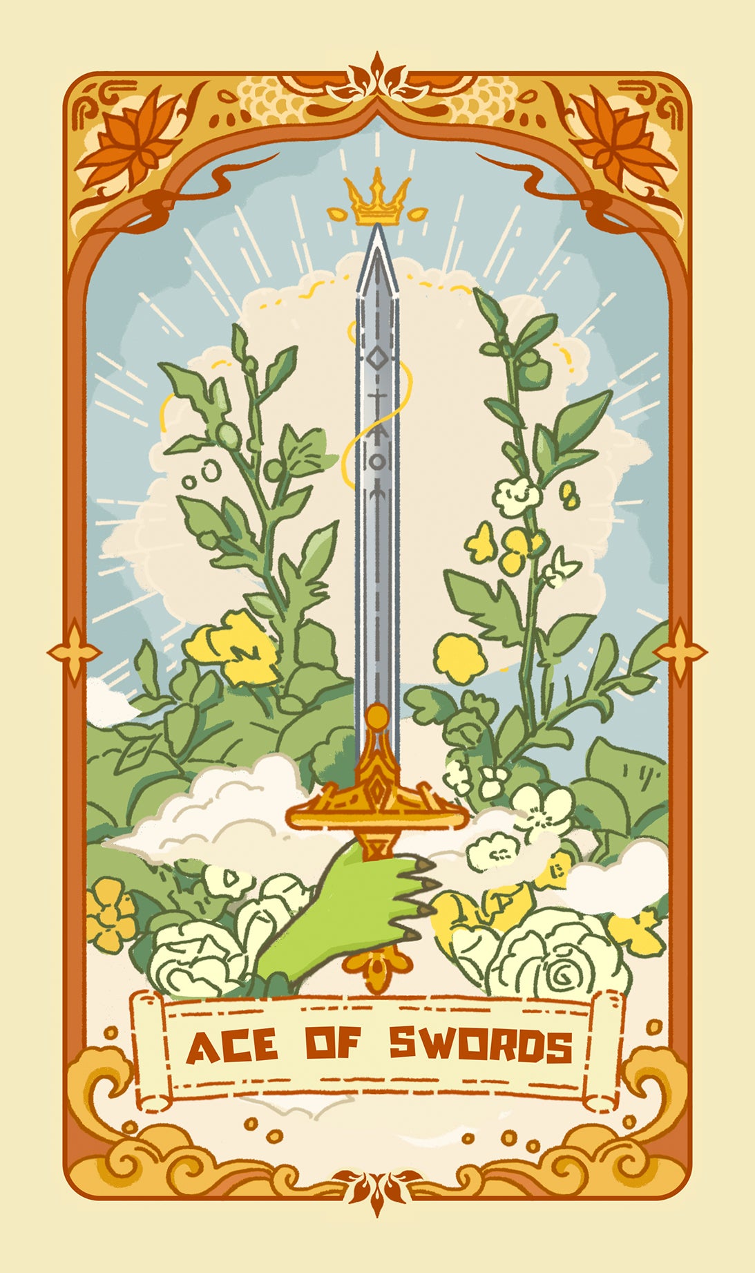 Loong's Dream Tarot – Ace of Swords