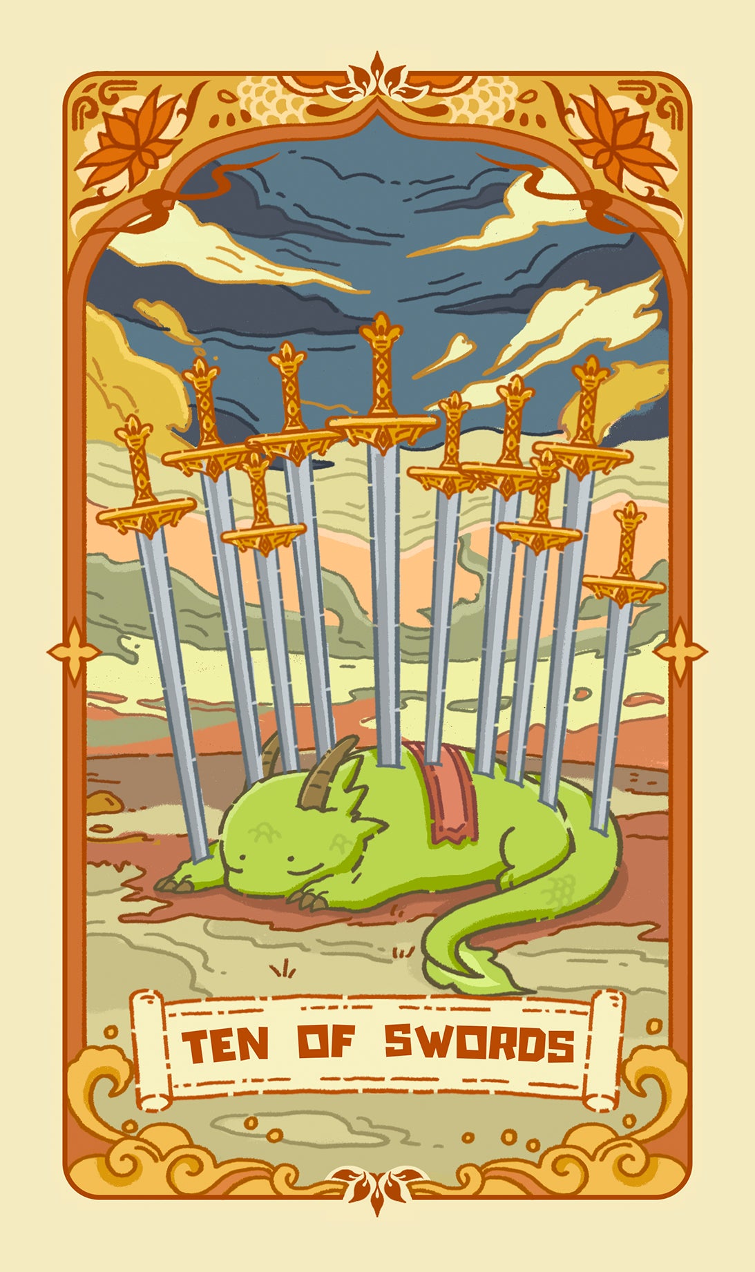 Loong's Dream Tarot – Ten of Swords