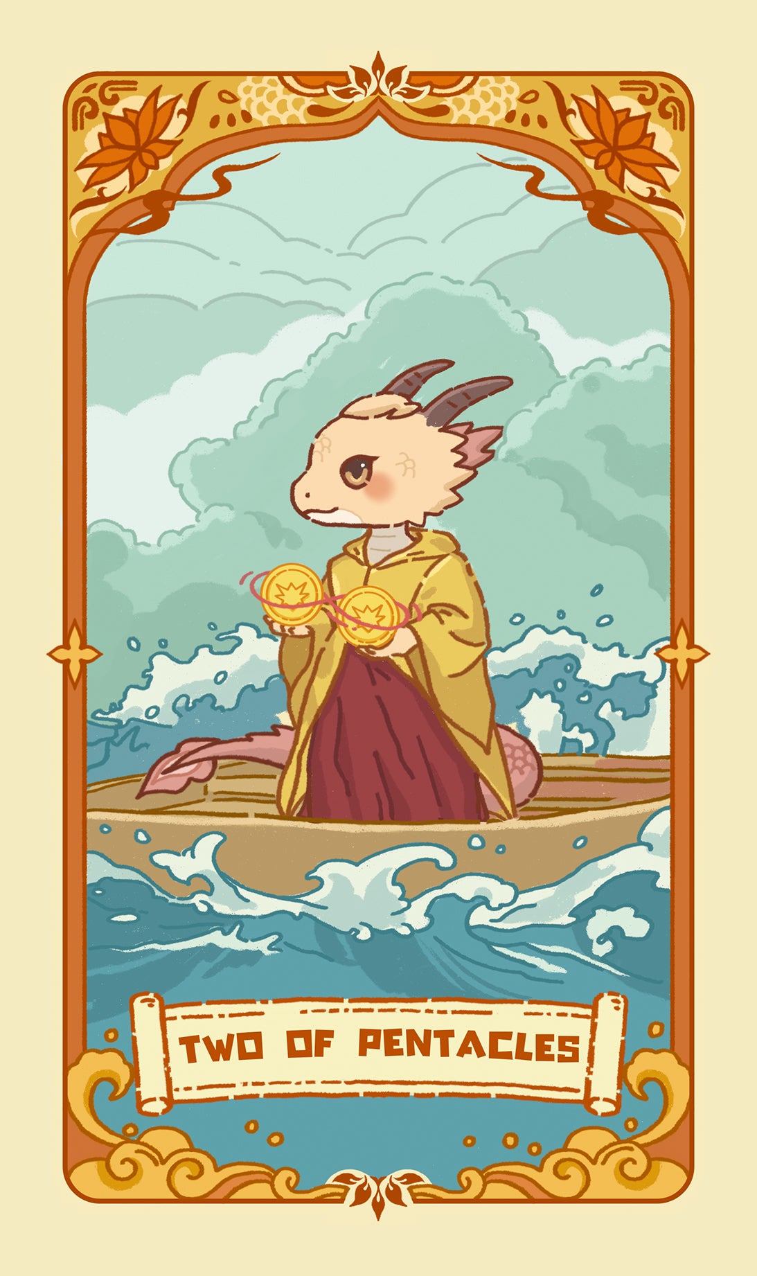 Loong's Dream Tarot – Two of Pentacles