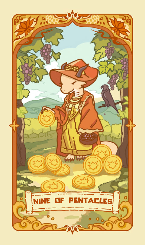 Loong's Dream Tarot – Nine of Pentacles