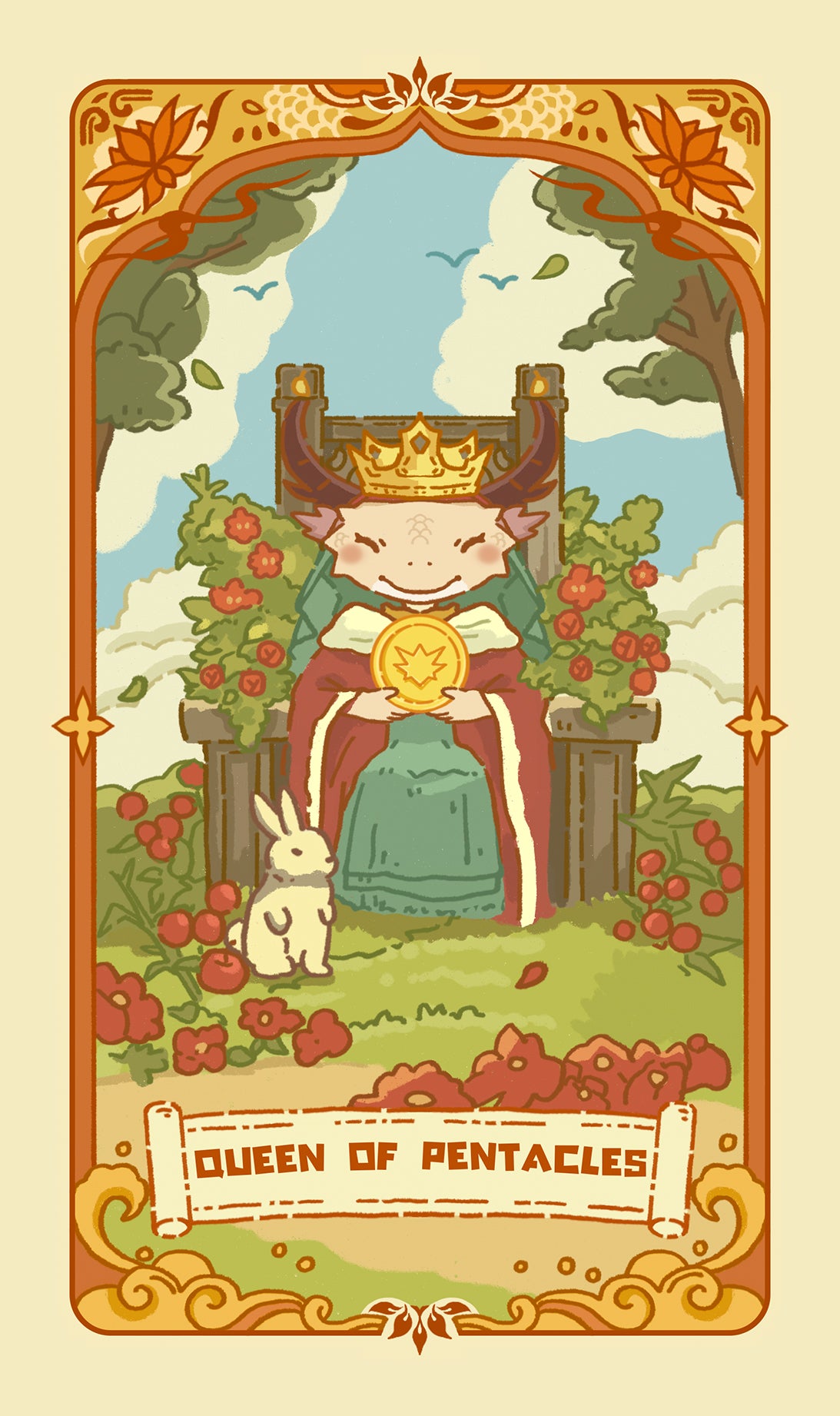 Loong's Dream Tarot – Queen of Pentacles