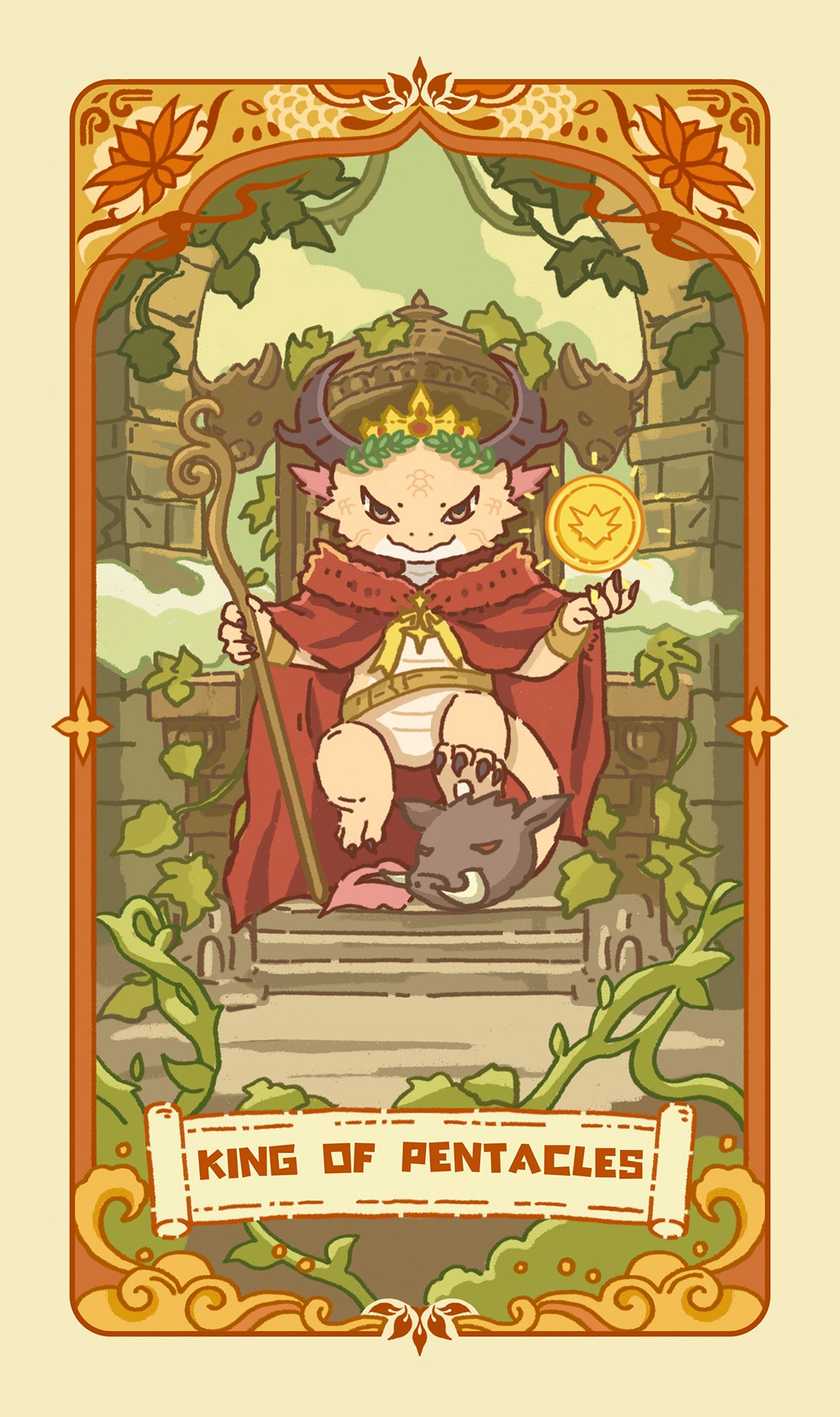 Loong's Dream Tarot – King of Pentacles