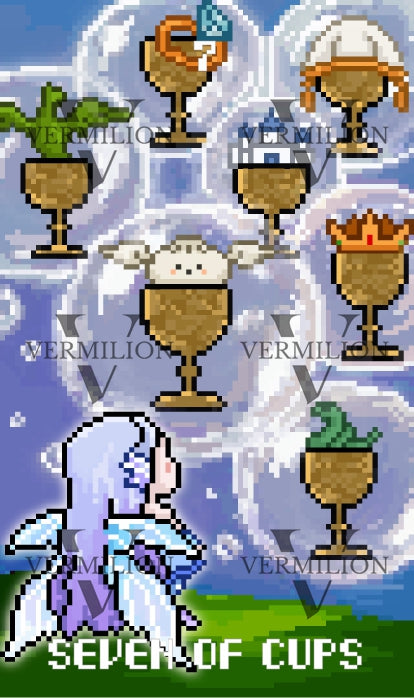 Lost Fairy Tarot – Seven of Cups