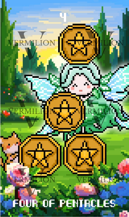 Lost Fairy Tarot – Four of Pentacles