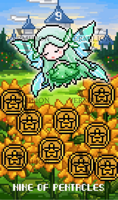 Lost Fairy Tarot – Nine of Pentacles