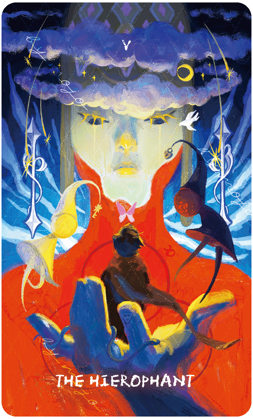 Lux & 78 Nocturnal Veils Tarot – The Hierophant