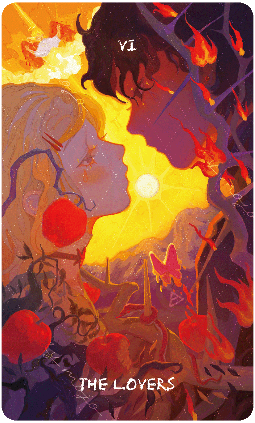 Lux & 78 Nocturnal Veils Tarot – The Lovers