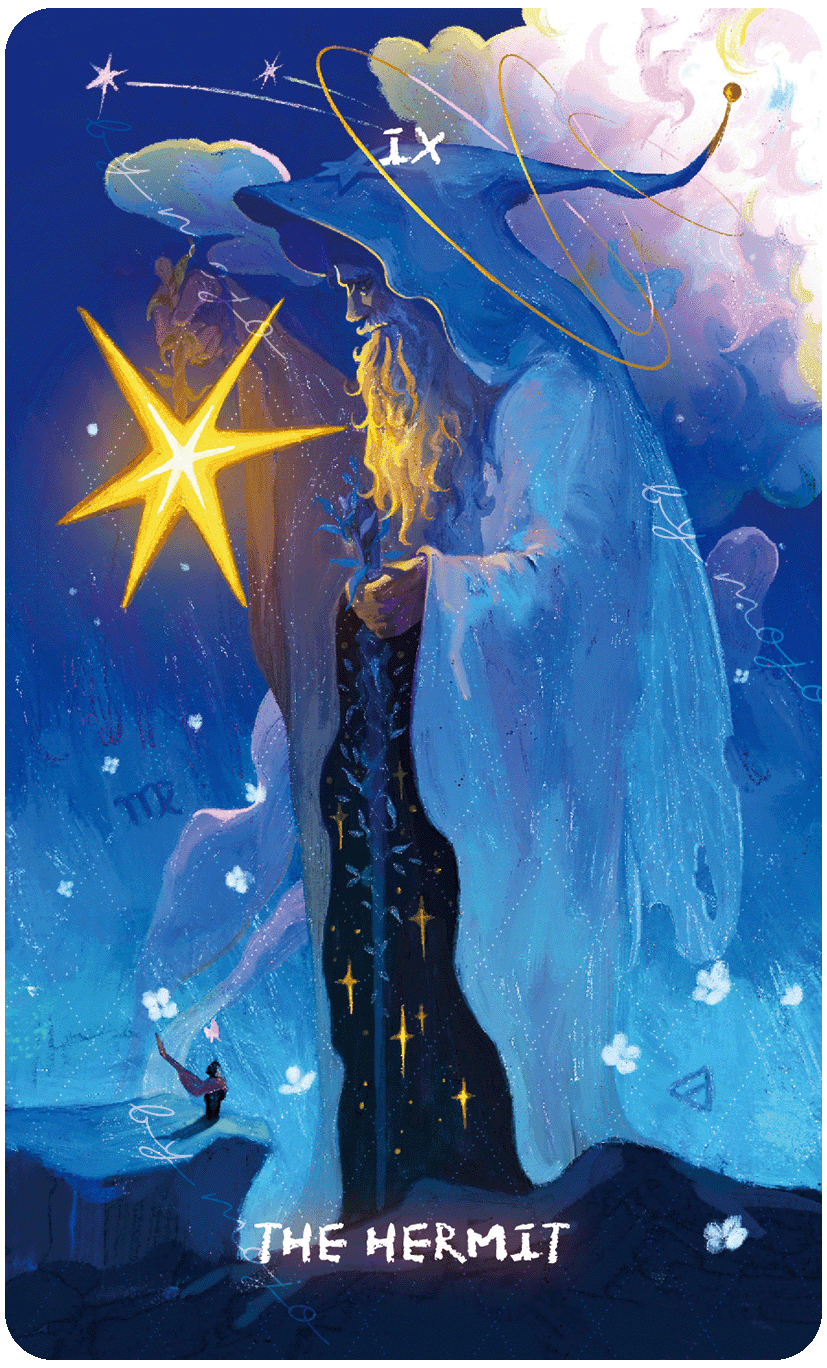 Lux & 78 Nocturnal Veils Tarot – The Hermit