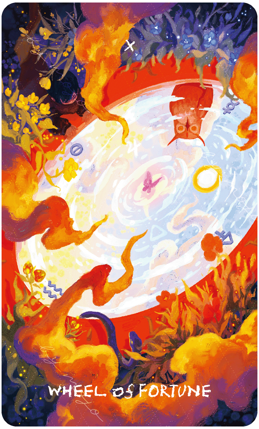 Lux & 78 Nocturnal Veils Tarot – The Wheel of Fortune