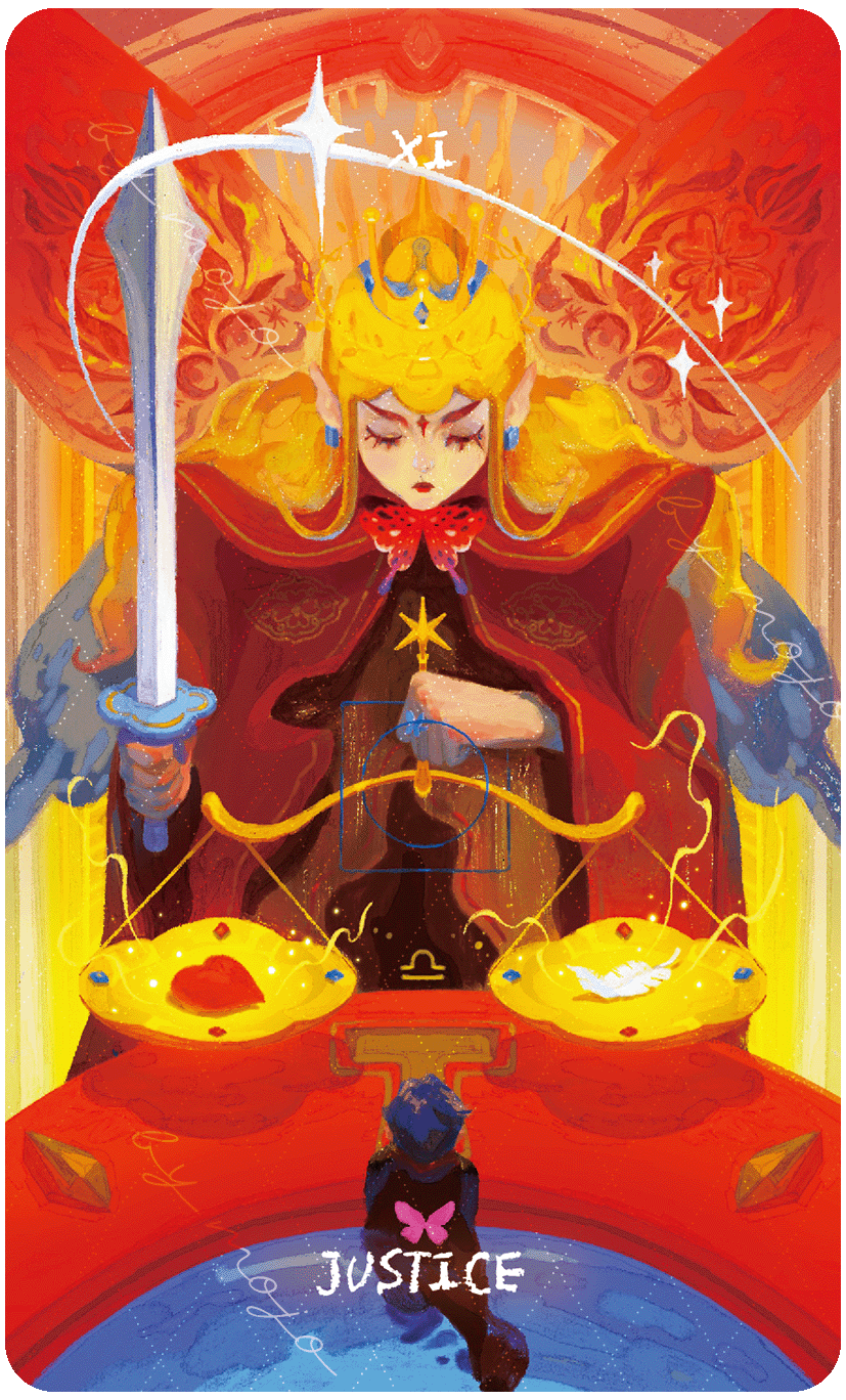 Lux & 78 Nocturnal Veils Tarot – Justice