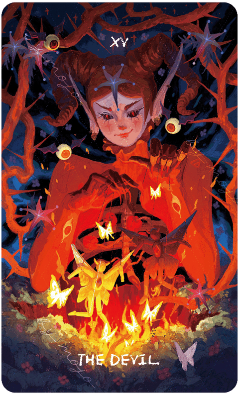 Lux & 78 Nocturnal Veils Tarot – The Devil