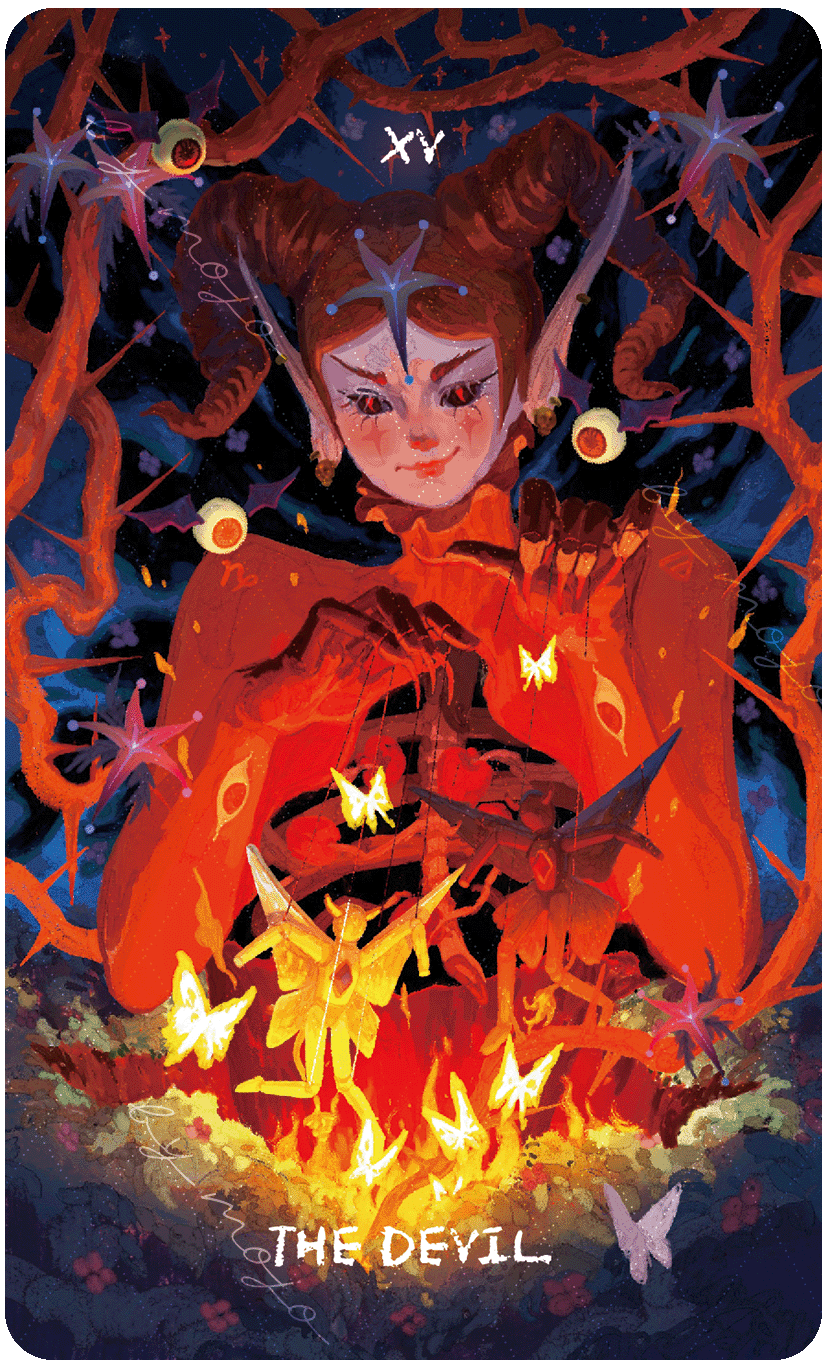 Lux & 78 Nocturnal Veils Tarot – The Devil
